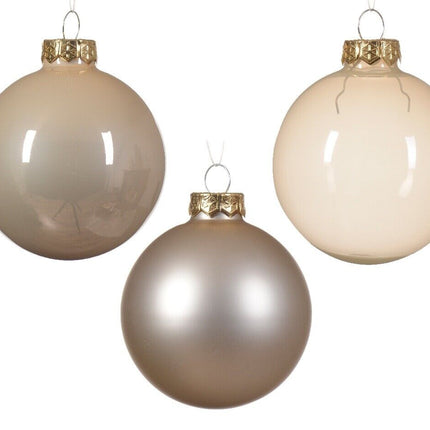 Decoris - Kugelset Beige-Mix 21 Stück 5-7cm