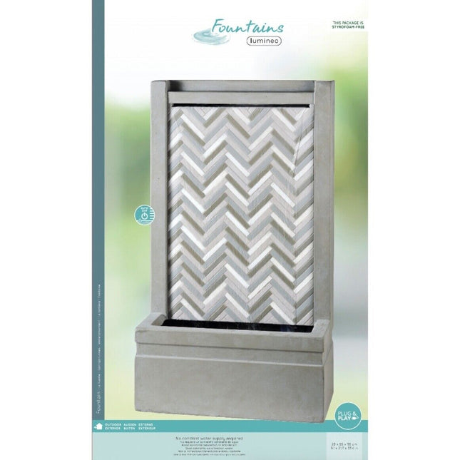 Lumineo - Gartenbrunnen "Waterfall" GRC Beton 95 cm