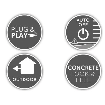 Lumineo - Gartenbrunnen "Waterfall" GRC Beton 95 cm