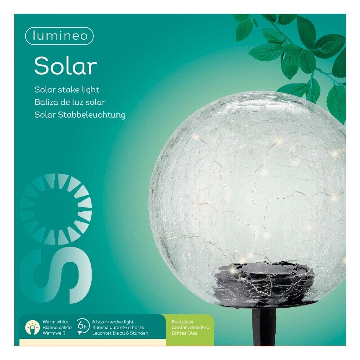 Lumineo - LED Gartenlampe Solar 29 cm