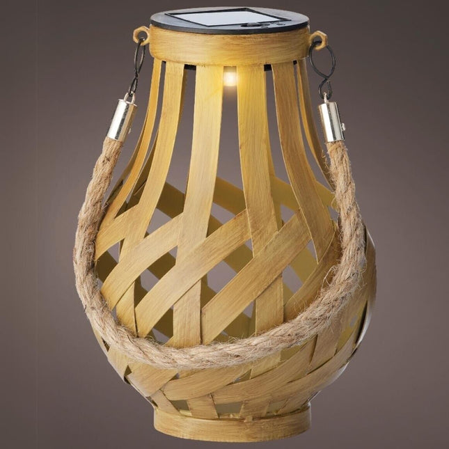 Lumineo - LED Tischlampe Solar mit Flammeneffekt 19 cm